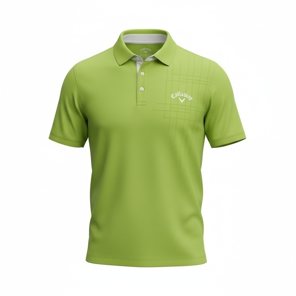 Callaway Golf Polo Shirt Men's XL  Grid Graphic Performance Tech  Athleisure